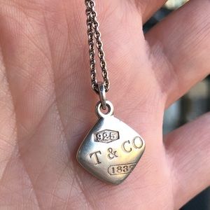 Tiffany & Co 925 1837 Square Pendant necklace